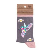 Load image into Gallery viewer, Wrendale Designs "Wisteria Wishes" Hummmingbird Socks
