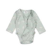 Load image into Gallery viewer, Burrow & Be Swan Flight Long Sleeve Kimono Bodysuit