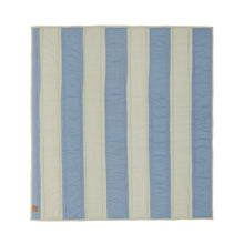 Load image into Gallery viewer, OYOY Striped Quilt Blanket- Blue/Clay