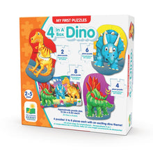 Load image into Gallery viewer, The Learning Journey My First Puzzle Sets, 4-in-a-box Puzzles- Dinos