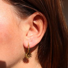 Load image into Gallery viewer, Fabuleux Vous Steel Me Lena Yellow Gold Hoop Earrings