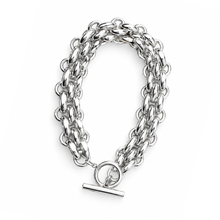 Load image into Gallery viewer, Fabuleux Vous Steel Me Cici Silver Fob Bracelet