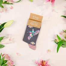 Load image into Gallery viewer, Wrendale Designs "Wisteria Wishes" Hummmingbird Socks