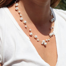 Load image into Gallery viewer, Fabuleux Vous Perle Long Gold Pearl Necklace