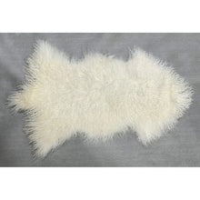 Load image into Gallery viewer, Rembrandt Tibetan Long Wool Single Sheepskin- Natural White