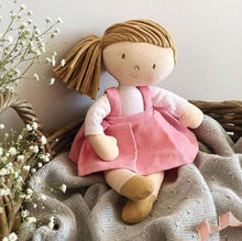 Load image into Gallery viewer, Bonikka- Rose Light Brown Hair & Pink Dress, Organic Doll