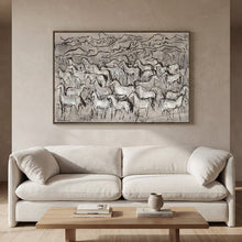 Load image into Gallery viewer, Hawthorne Herd- Heavy Textured Framed Canvas