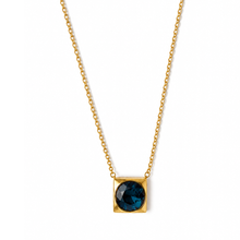 Load image into Gallery viewer, Fabuleux Vous Steel Me Yellow Gold Blue Lagoon Necklace