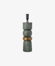Load image into Gallery viewer, French Country Collections Stacked Verdi Lampbase with Coolie Shade Black 35cm