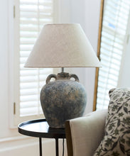 Load image into Gallery viewer, French Country Collections Emilia Vessel Lamp Small with Black Coolie Shade 35cm
