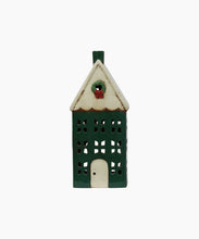Load image into Gallery viewer, French Country Collections Christmas Tea Light House Green with Wreath Large