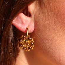 Load image into Gallery viewer, Fabuleux Vous Bronze Bead Hoop Earrings