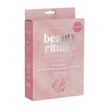 Load image into Gallery viewer, Annabel Trends Beauty Ritual Luxury Waffle Makeup Removing Cloths set of 4- Dusky Pink