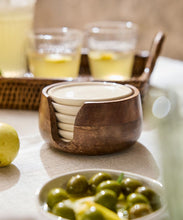 Load image into Gallery viewer, French Country Collections Porto Round Porcelain Coaster set of 6