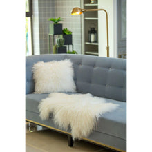 Load image into Gallery viewer, Rembrandt Tibetan Long Wool Single Sheepskin- Natural White