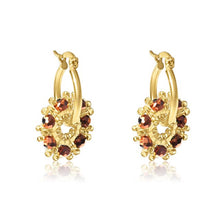 Load image into Gallery viewer, Fabuleux Vous Bronze Bead Hoop Earrings