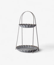 Load image into Gallery viewer, French Country Collections Fluted 2 Tier Sweets Tray