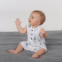 Load image into Gallery viewer, Little Bee by Dimples Cotton Romper- Boats