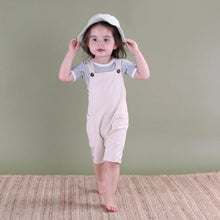 Load image into Gallery viewer, Little Bee By Dimples Sand Cotton Pocket Overalls