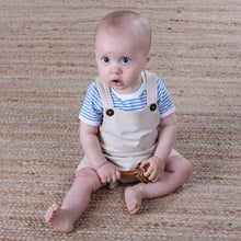 Load image into Gallery viewer, Little Bee By Dimples Sand Cotton Pocket Overalls