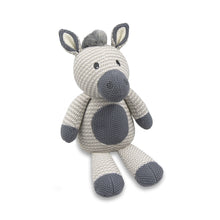 Load image into Gallery viewer, Living Textiles Zac the Zebra Knitted Toy