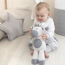 Load image into Gallery viewer, Living Textiles Zac the Zebra Knitted Toy