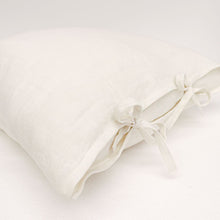 Load image into Gallery viewer, Hawthorne Tully Tie Cushion- Off White