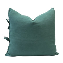 Load image into Gallery viewer, Hawthorne Tully Tie Cushion- Sea Mist