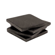Load image into Gallery viewer, Hawthorne Marble Square Coasters Black- Set of 4