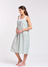 Load image into Gallery viewer, Arabella Laced Mint Floral V-Neck Nightie