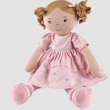 Load image into Gallery viewer, Bonikka Linen Collection Amelia- Light Brown Hair Doll with Pink Linen Dress