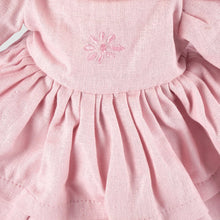 Load image into Gallery viewer, Bonikka Linen Collection Amelia- Light Brown Hair Doll with Pink Linen Dress