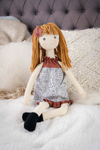Load image into Gallery viewer, Bonikka Amber in Black and White Dress Organic Doll