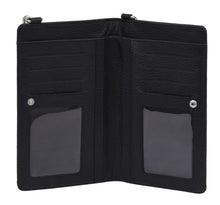 Load image into Gallery viewer, Urban Forest Phoebe Leather Phone Pouch/Wallet- Rambler Black