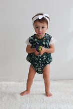 Load image into Gallery viewer, Burrow and Be Green Spring Melody Lace Sleeve Milly Romper