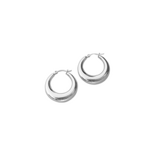 Load image into Gallery viewer, Fabuleux Vous Silver Hollow Hoops 30mm