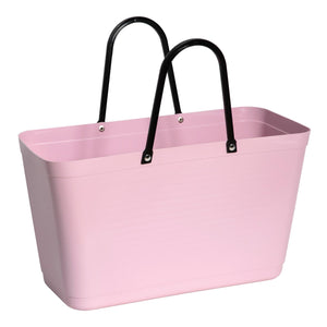 Hinza Large Dusty Pink Bag- Green Plastic