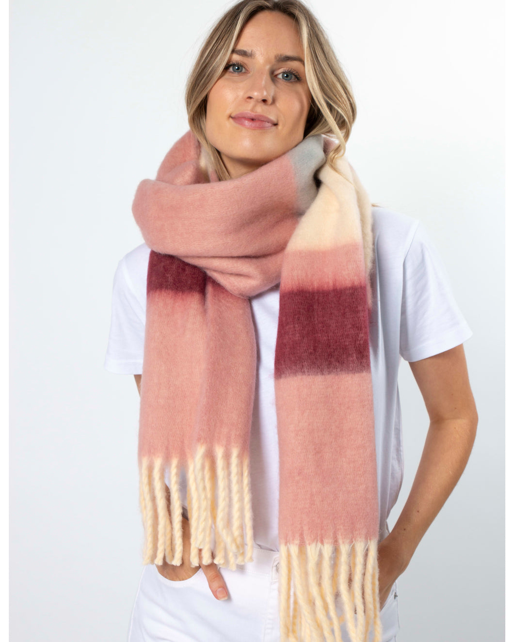 Stella & Gemma Scarf Blanket Shades of Pink