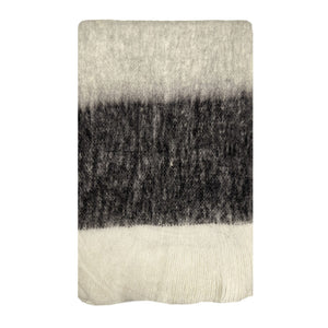 Linens & More Bliss Wool Mohair Blend Stone- Black/Grey/Cream