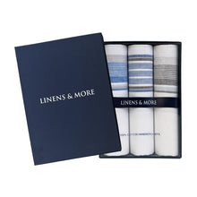 Load image into Gallery viewer, Linens &amp; More Multi Stripe Handkerchiefs set of 3
