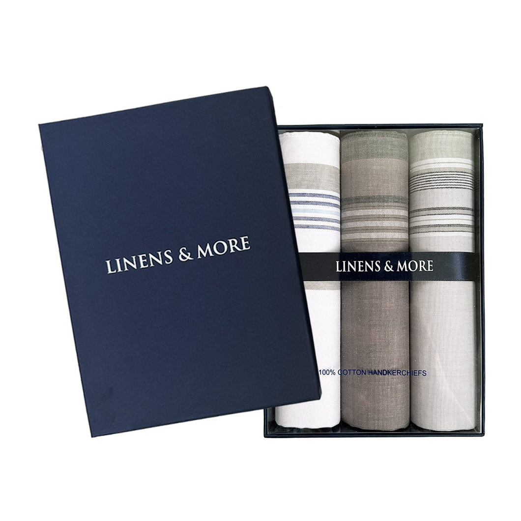 Linens & More Formal Handkerchiefs set of 3