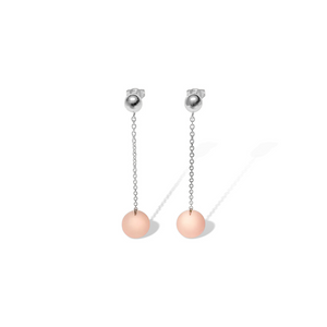 Fabuleux Vous Verre Stainless Steel Pink Earrings