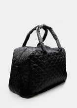 Load image into Gallery viewer, Stella &amp; Gemma Black Quilted Overnight Bag
