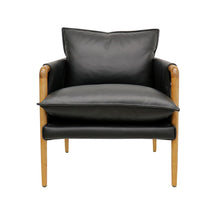 Load image into Gallery viewer, Hawthorne Saddle Armchair- Black Leather
