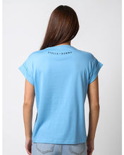 Load image into Gallery viewer, Stella &amp; Gemma Blue Capri Love Cuff Sleeve T-Shirt
