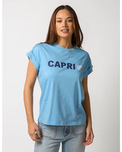 Load image into Gallery viewer, Stella &amp; Gemma Blue Capri Love Cuff Sleeve T-Shirt
