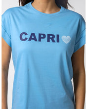 Load image into Gallery viewer, Stella &amp; Gemma Blue Capri Love Cuff Sleeve T-Shirt
