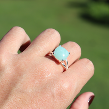 Load image into Gallery viewer, Fabuleux Vous La Stele Square Dome Amazonite Ring size 8
