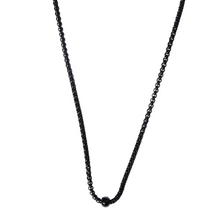 Load image into Gallery viewer, Fabuleux Vous Steel Me Stainless Steel Black Box Chain 85cm
