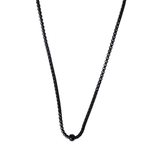 Fabuleux Vous Steel Me Stainless Steel Black Box Chain 85cm